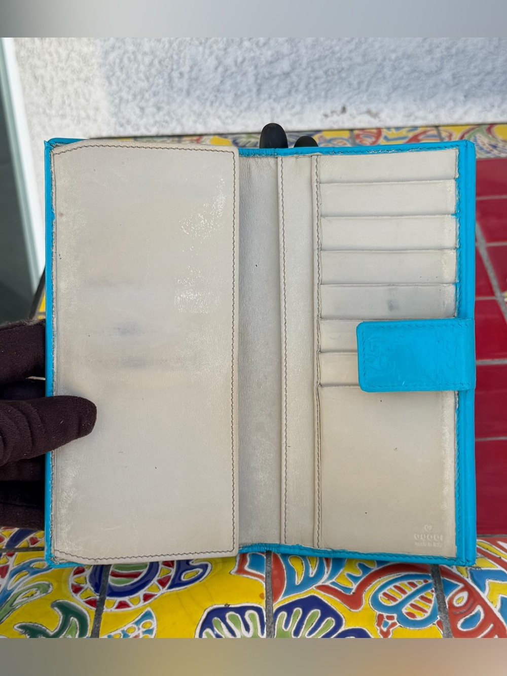 Gucci GG Continental Wallet painted blue - Picture 6 of 8